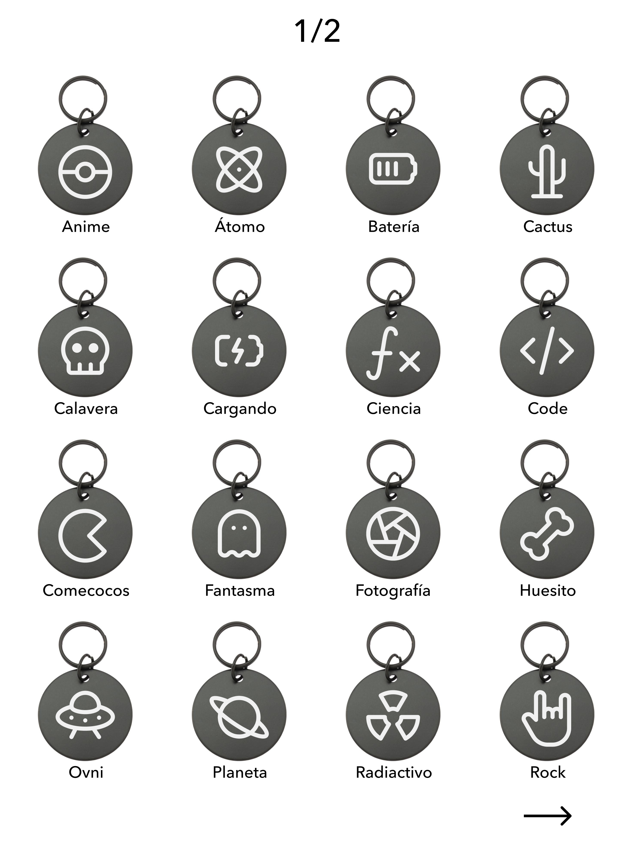 Placa identificativa inox con símbolo