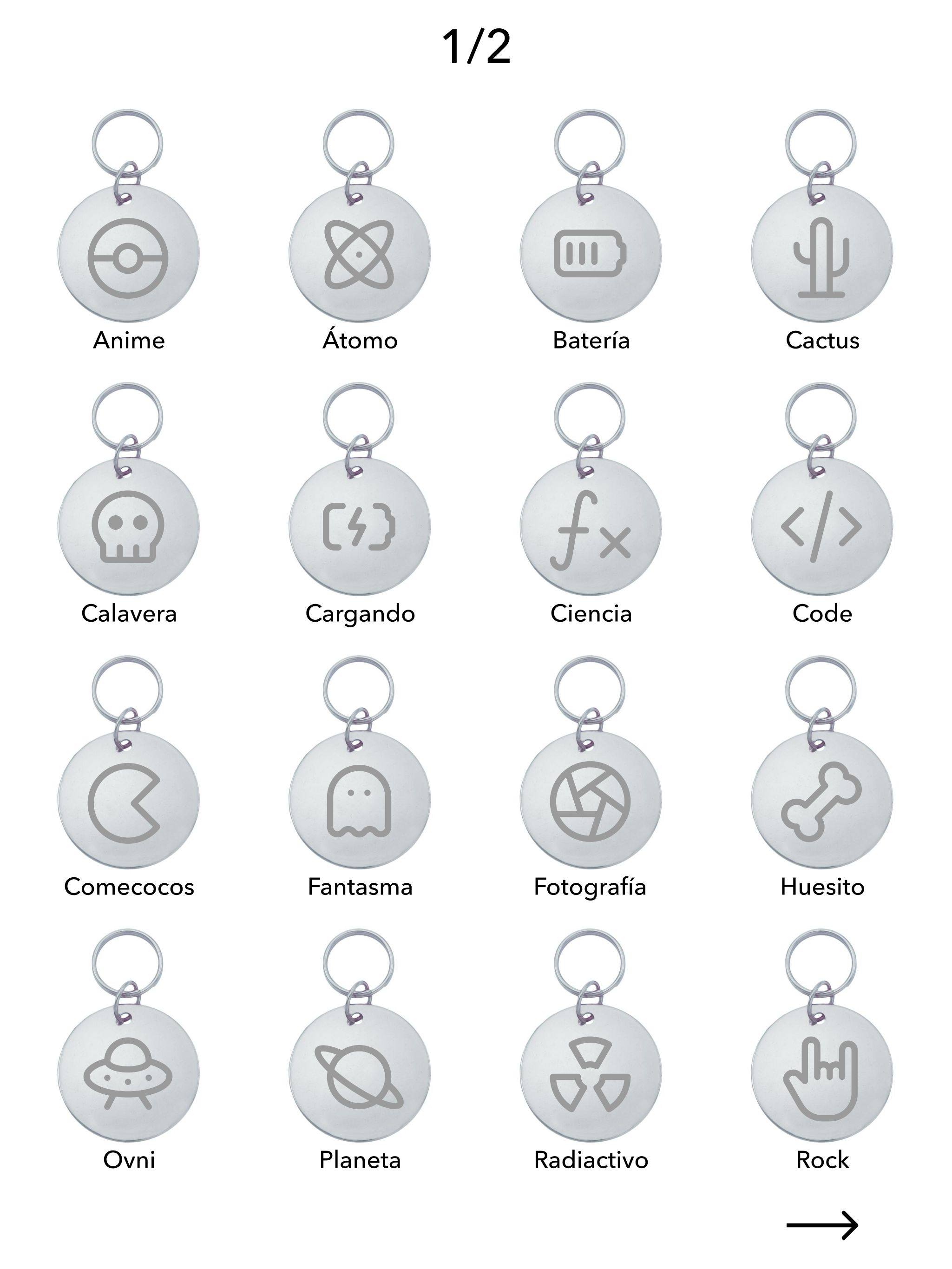 Placa identificativa inox con símbolo